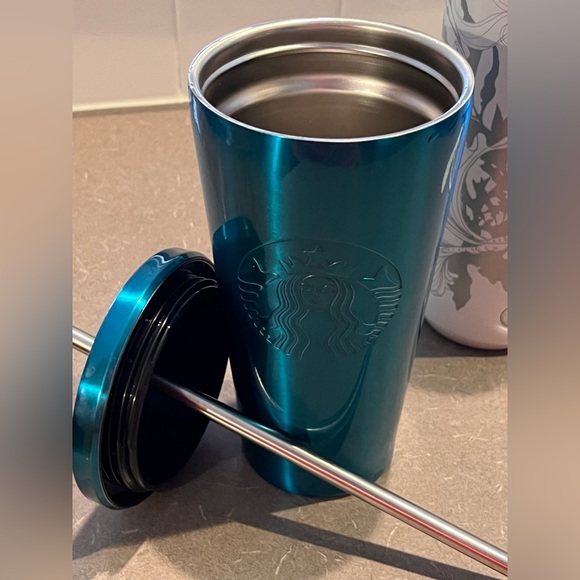 STARBUCKS Two items 2022 Limited Edition water bottle & Turquoise Cup - Picture 6 of 15